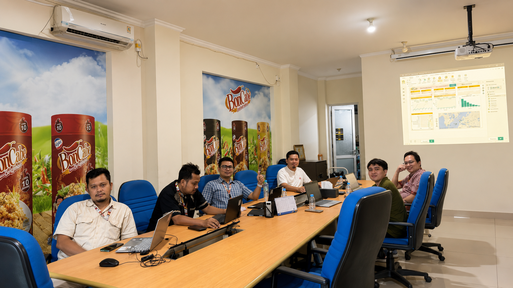 Kegiatan training Power BI bersama tim PT Kobe Boga Utama sebagai tindak lanjut implementasi Dashboard Sales.